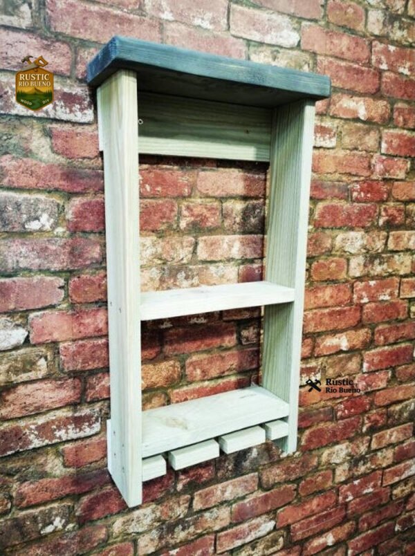 Porta Bar Para Botellas Y Copas De Madera Y Rustico