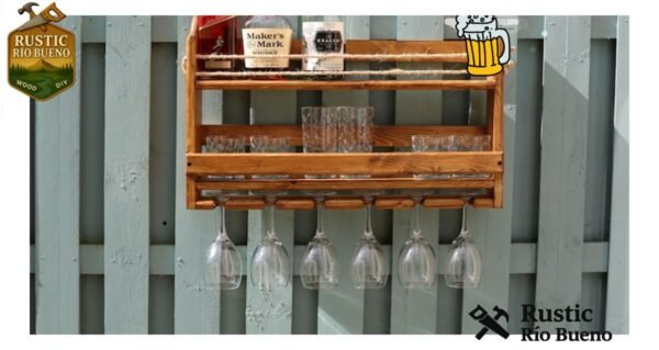Estante bar para licores de madera