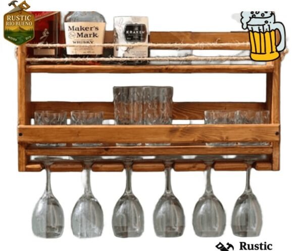 Estante bar para licores de madera
