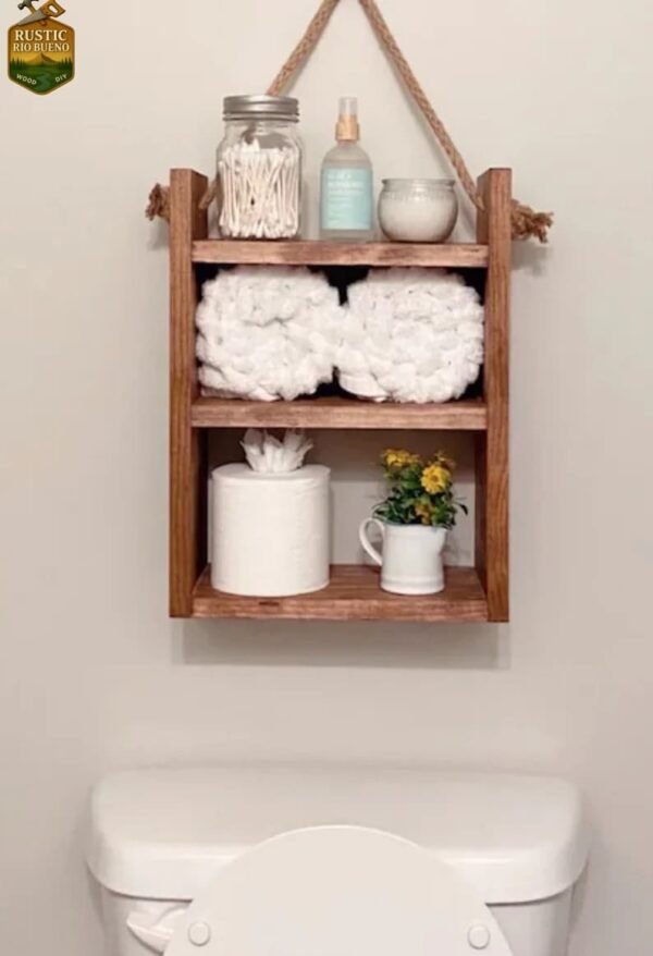 Repisa Moderna Baño, Cocina Estilo Rústico Madera