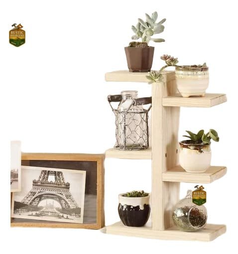 Soporte De Madera O Estante De Plantas Suculentas Rustico