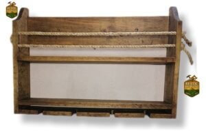 Repisa Cantina Flotante De Pared Porta Vinos Cava Rústico