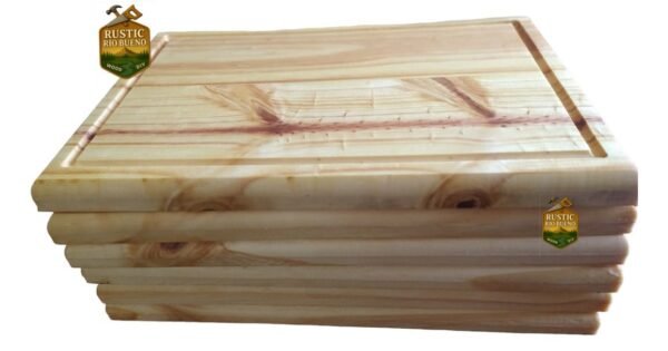 6 Platos Madera Para Asado 20x30, Curados Listos Para Usar