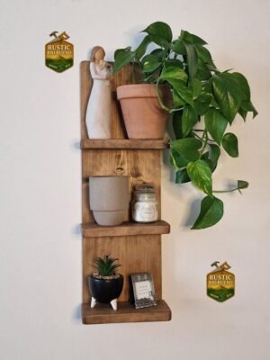 Estante De Pared  Rustico  De Madera  Decoractivo