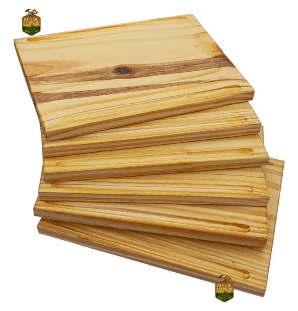 5 Plato  Rectangular De Madera Tabla Picar De Madera Pack 5