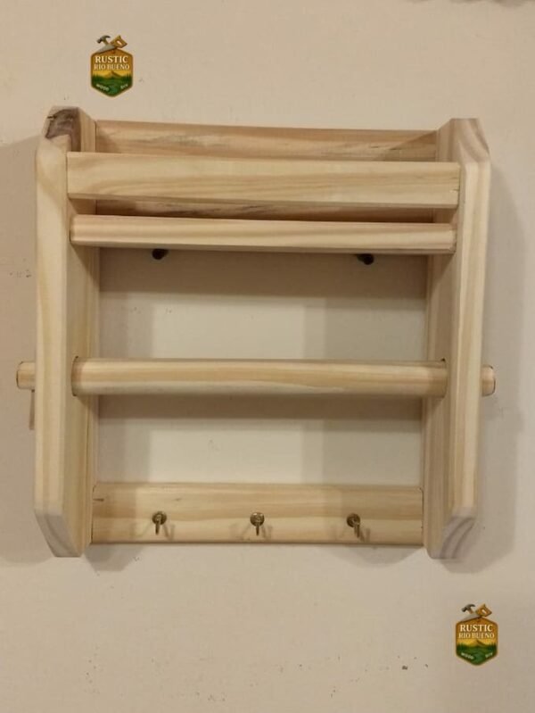 Especiero Organizador De Cocina De Madera Rustico