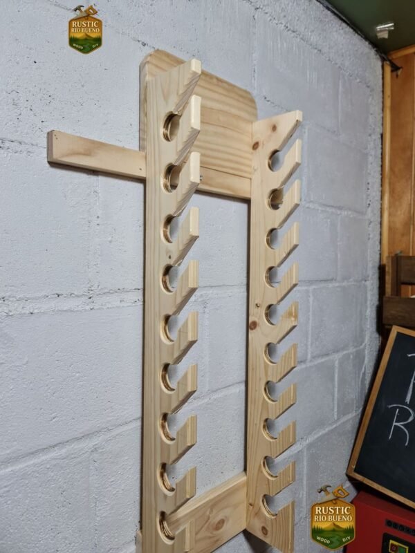 Perchero De Pared Para Gorros Jockey  De Madera 20 Ganchos