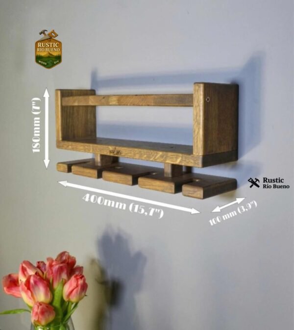 Porta Vinos Vinatera Cantinera Cantina Madera Nogal Copas