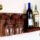 Mini Porta Vino Y Copas De Madera Rustico
