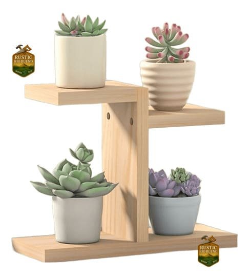 Soporte De Plantas De Decoración Madera Rustica