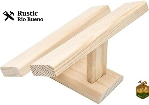 Soporte De Exhibición De Reloj De Madera De 2 Niveles