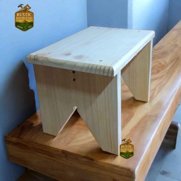 Silla De Madera Banco  Montessori Para Niños Rustic