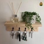 soporte de  llaves de pared de madera
