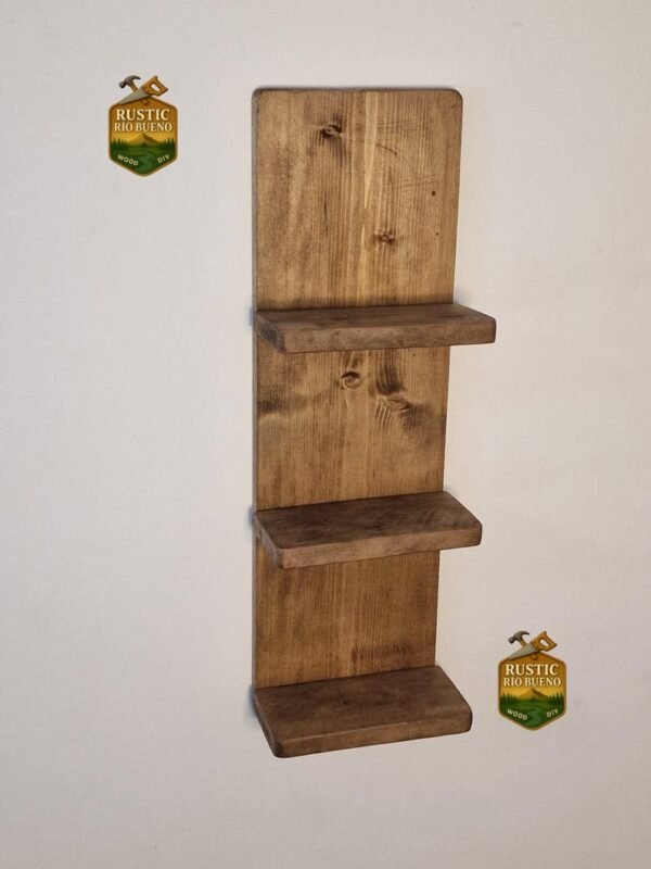 Estante De Pared  Rustico  De Madera  Decoractivo