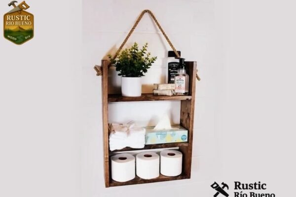 Repisa Moderna Baño, Cocina Estilo Rústico Madera