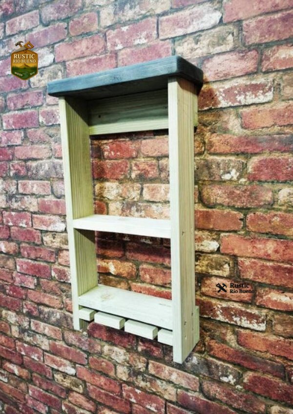 Porta Bar Para Botellas Y Copas De Madera Y Rustico