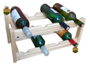Estantería Para Bodega De Vinos  Para 8 Botellas Rustico