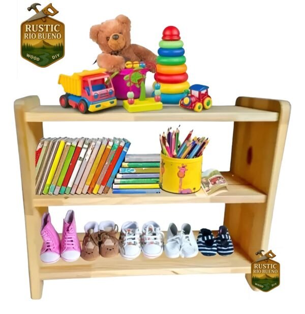 estantes para niño de madera rustico