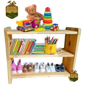estantes para niño de madera rustico