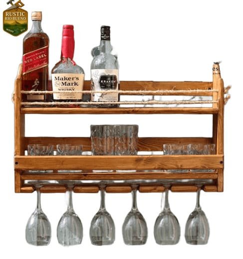 Estante bar para licores de madera