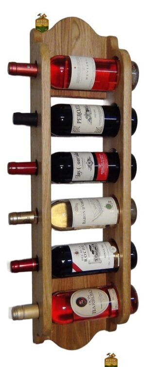 Porta Botella  Para Vino De  Madera  Soporte 6vinos