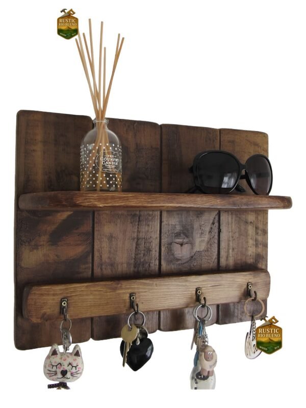 PORTA LLAVES PARED RUSTICA DE MADERA