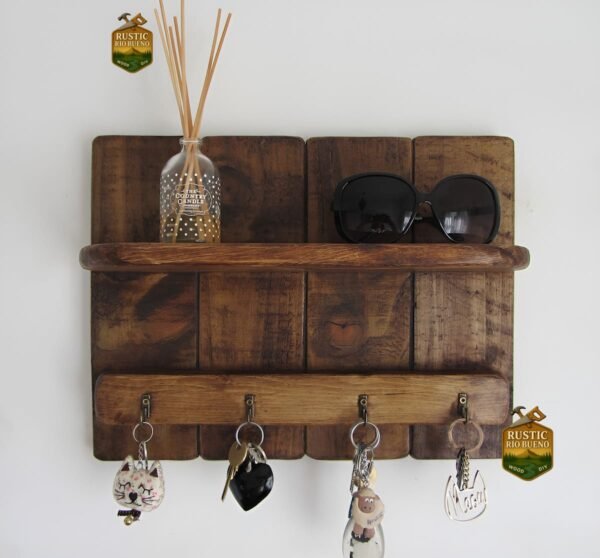 PORTA LLAVES PARED RUSTICA DE MADERA