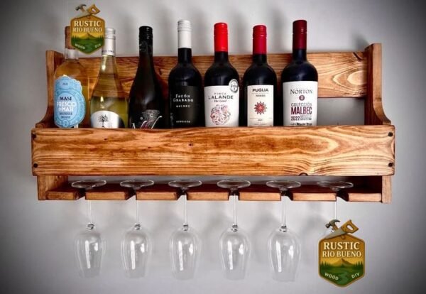 Cava De Pared De Madera Para Vinos Estilo Diseño Rústico