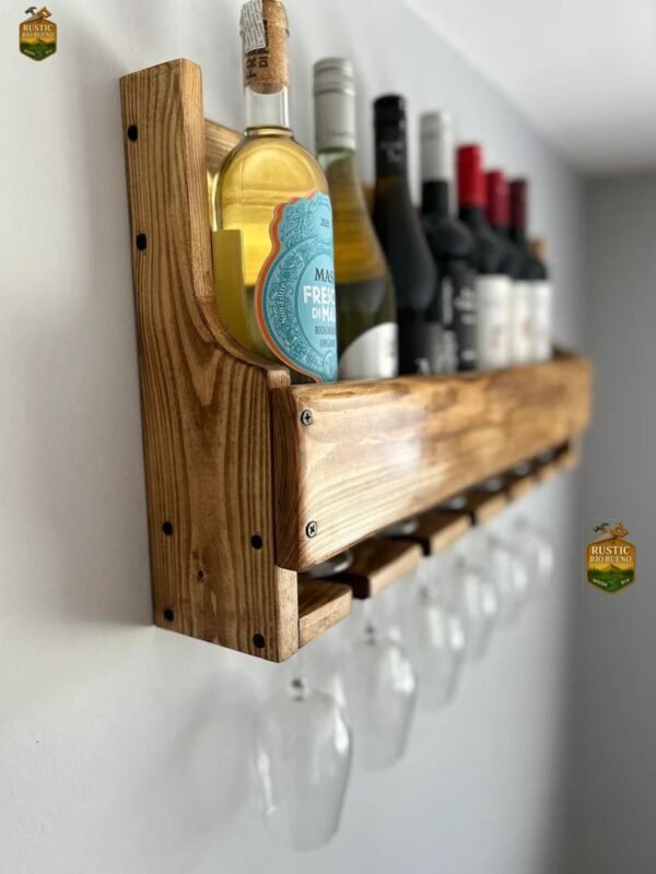 CAVA DE MADERA PARA PARED RUSTICA PAR VINOS