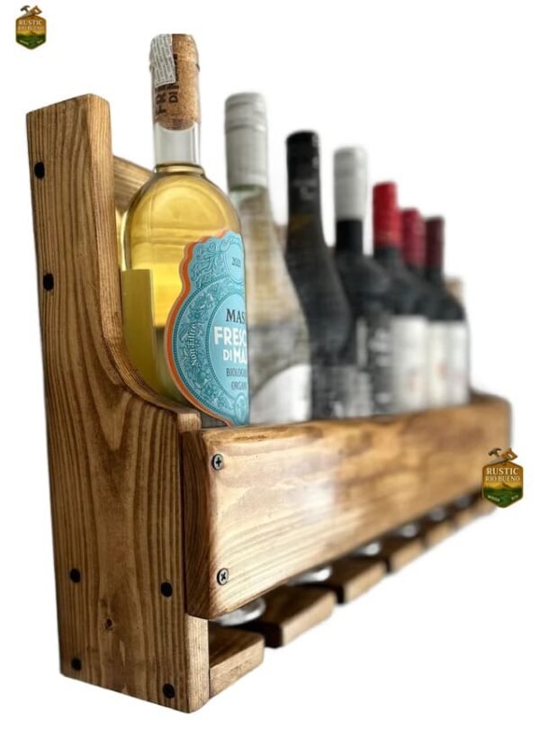 CAVA DE MADERA PARA PARED RUSTICA PAR VINOS