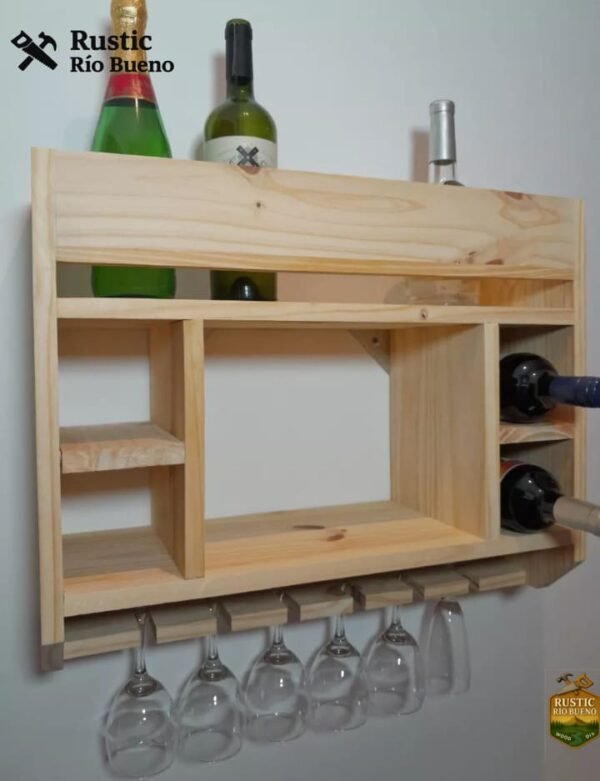 Vinoteca Cava Bodega Botellas Colgante De Madera