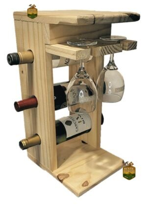 VINOTECA CAVA DE MADERA  Y COPAS