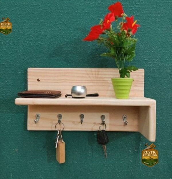 Porta Llaves De  Decoración Rustico De Madera