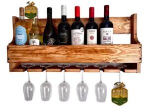 Cava De Pared De Madera Para Vinos Estilo Diseño Rústico