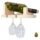Mini Cava Pequeña Porta Vino Y Copas Madera Rustico