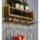 Porta Vinos Vinatera Cantinera Cantina Madera Nogal Copas