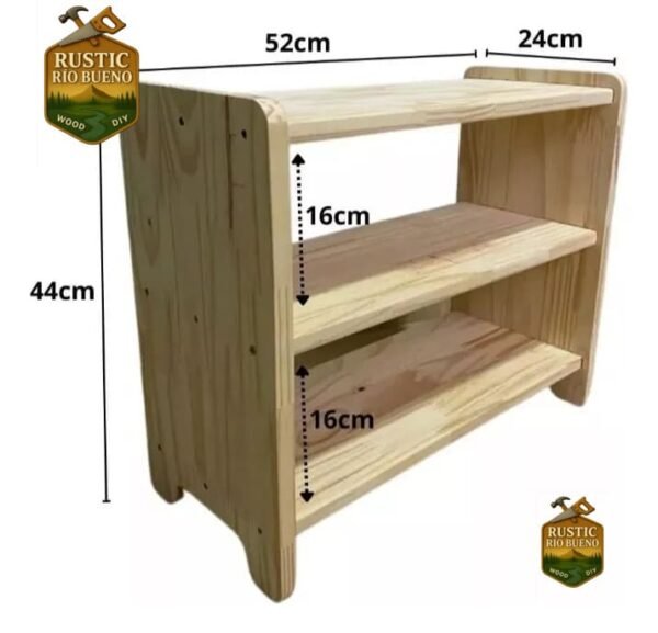 estantes para niño de madera rustico