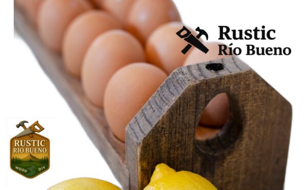 Porta Huevos De Madera  , Organizador Para Huevos Artesania