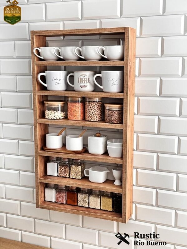 Estante De Repisa  Para Especias Y Tazas Para Decorar