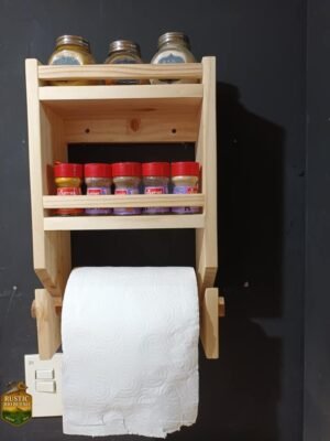 Repisa  Cocina Condimentos Con Portarrollo Organizador Cocina