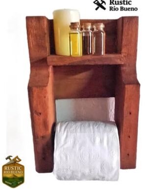 Porta Confort Dispensador De Madera Totalmente Rustico