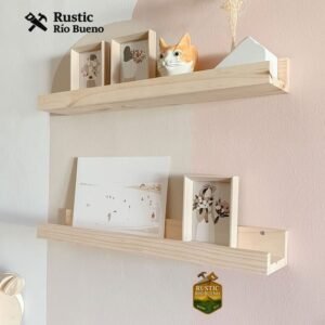 Estante De Madera Rustico Decoración De Hogar X2