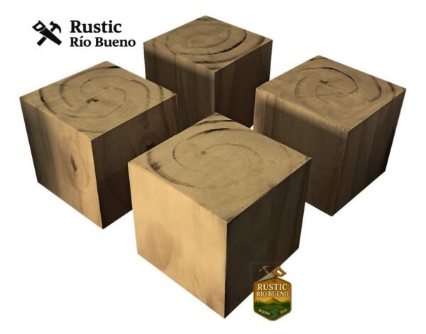 Kit 4 Patas Madera Sillon 4x4 Para Mueble Seleccion 6,5