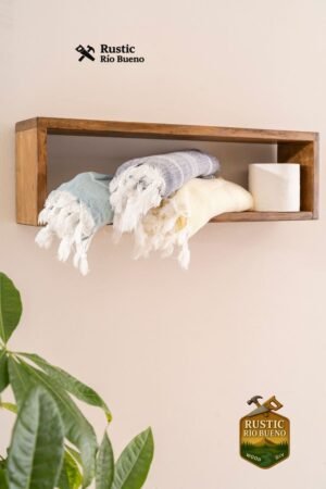 Estante Madera Pino Flotante Baño Decoración Pared