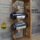 Porta botella para vino rustico de madera