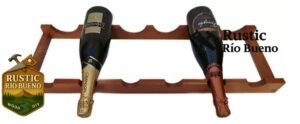 Porta Vino Vineros  Para 6 Botellas Rustico De Madera