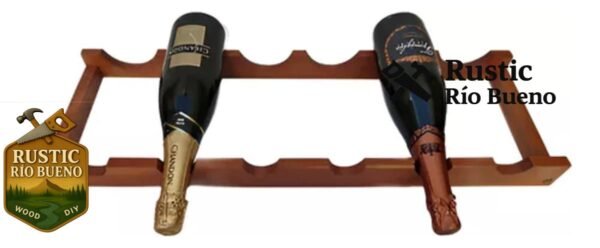 Porta Vino Vineros  Para 6 Botellas Rustico De Madera