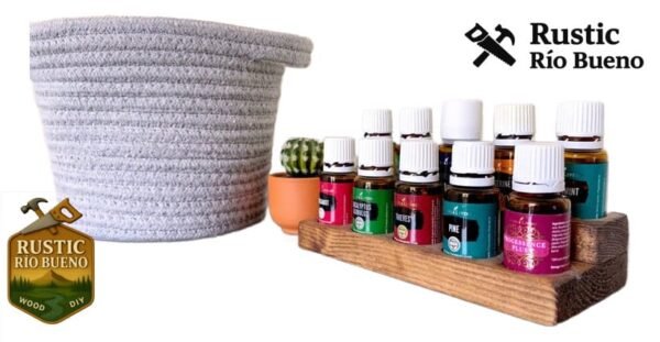 Soporte O Exhibidor  Para Aceites Esenciales De Madera