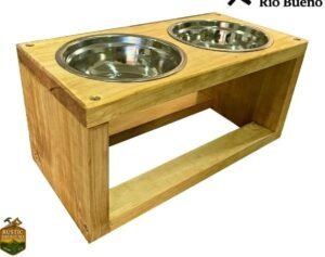 Comedero Bebedero Doble Gato Perro Antivuelco Bowl De Acero