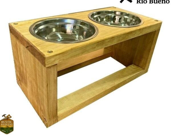Comedero Bebedero Doble Gato Perro Antivuelco Bowl De Acero